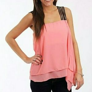 Fun Top in Peach and Black lg/xl